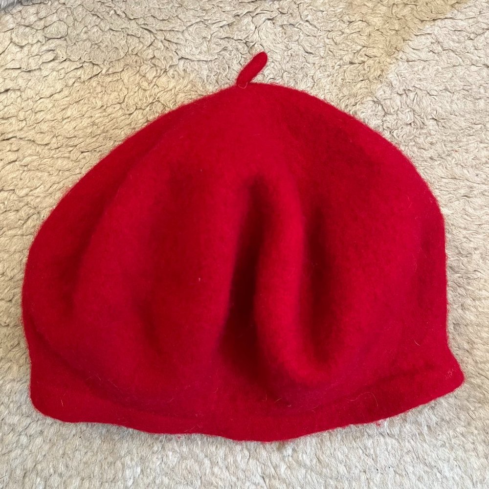 Red Wool Beret